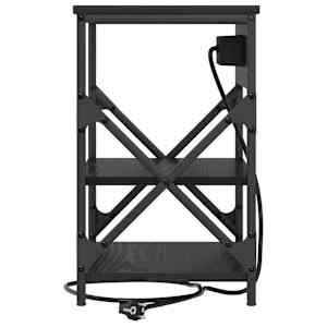 Noční skříňka 2 pcs Černý dub 41 x 31 x 51 cm kompozitní dřevo - obrázek 7