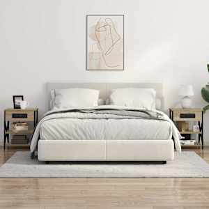 Noční skříňka 2 pcs Sonoma dub 41 x 31 x 51 cm kompozitní dřevo - obrázek 4