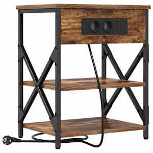 Noční skříňka 2 ks Kouřový dub 41 x 31 x 51 cm Kompozitní dřevo - obrázek 5