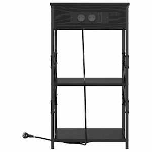 Noční skříňka 2 pcs Černý dub 41 x 31 x 76 cm kompozitní dřevo - obrázek 6
