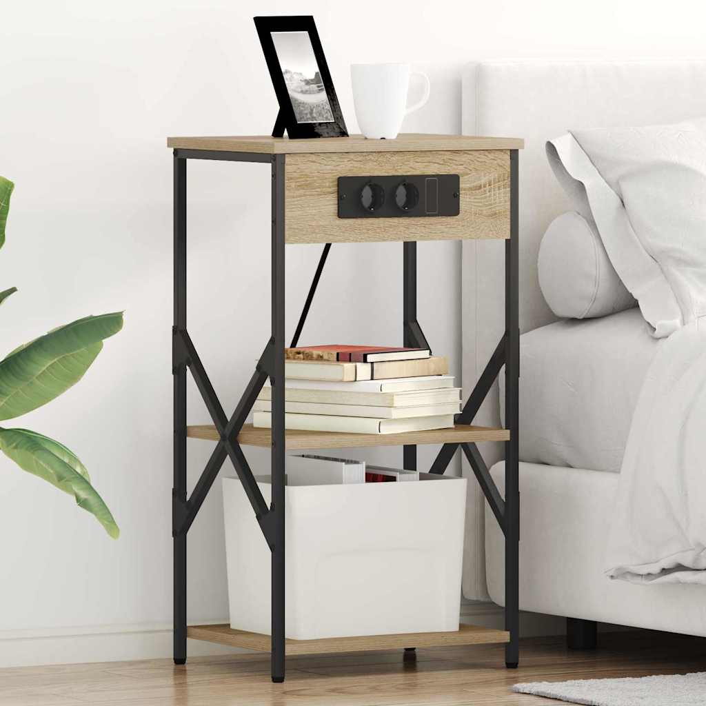 Нощни шкафчета 2 pcs дъб сонома 41 x 31 x 76 см Инженерно дърво