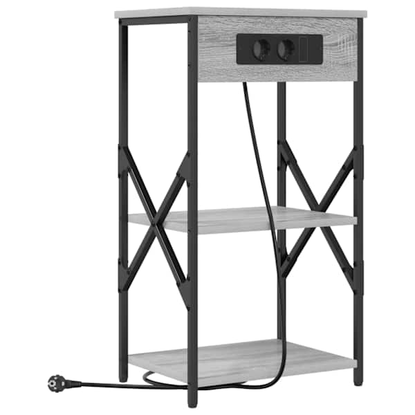 vidaXL &Ouml;&ouml;lambi kapp riiuliga Hall Sonoma 41 x 31 x 76 cm Tehispuit