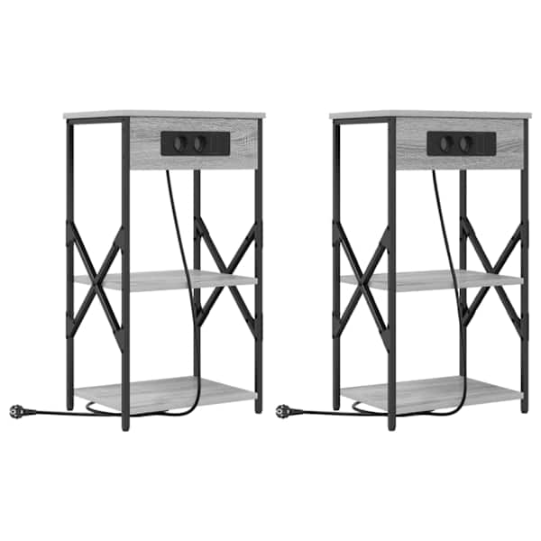 vidaXL &Ouml;&ouml;lambi kapp 2 tk Hall Sonoma 41 x 31 x 76 cm Tehispuit