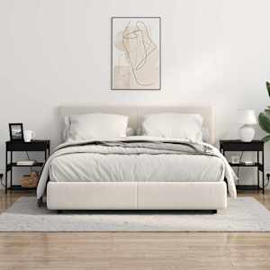 Noční skříňka 2 pcs Černý dub 41 x 31 x 51 cm kompozitní dřevo - obrázek 4