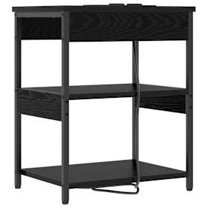 Noční skříňka 2 pcs Černý dub 41 x 31 x 51 cm kompozitní dřevo - obrázek 8
