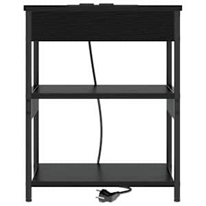 Noční skříňka 2 pcs Černý dub 41 x 31 x 51 cm kompozitní dřevo - obrázek 6