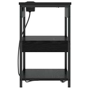Noční skříňka 2 pcs Černý dub 41 x 31 x 51 cm kompozitní dřevo - obrázek 7