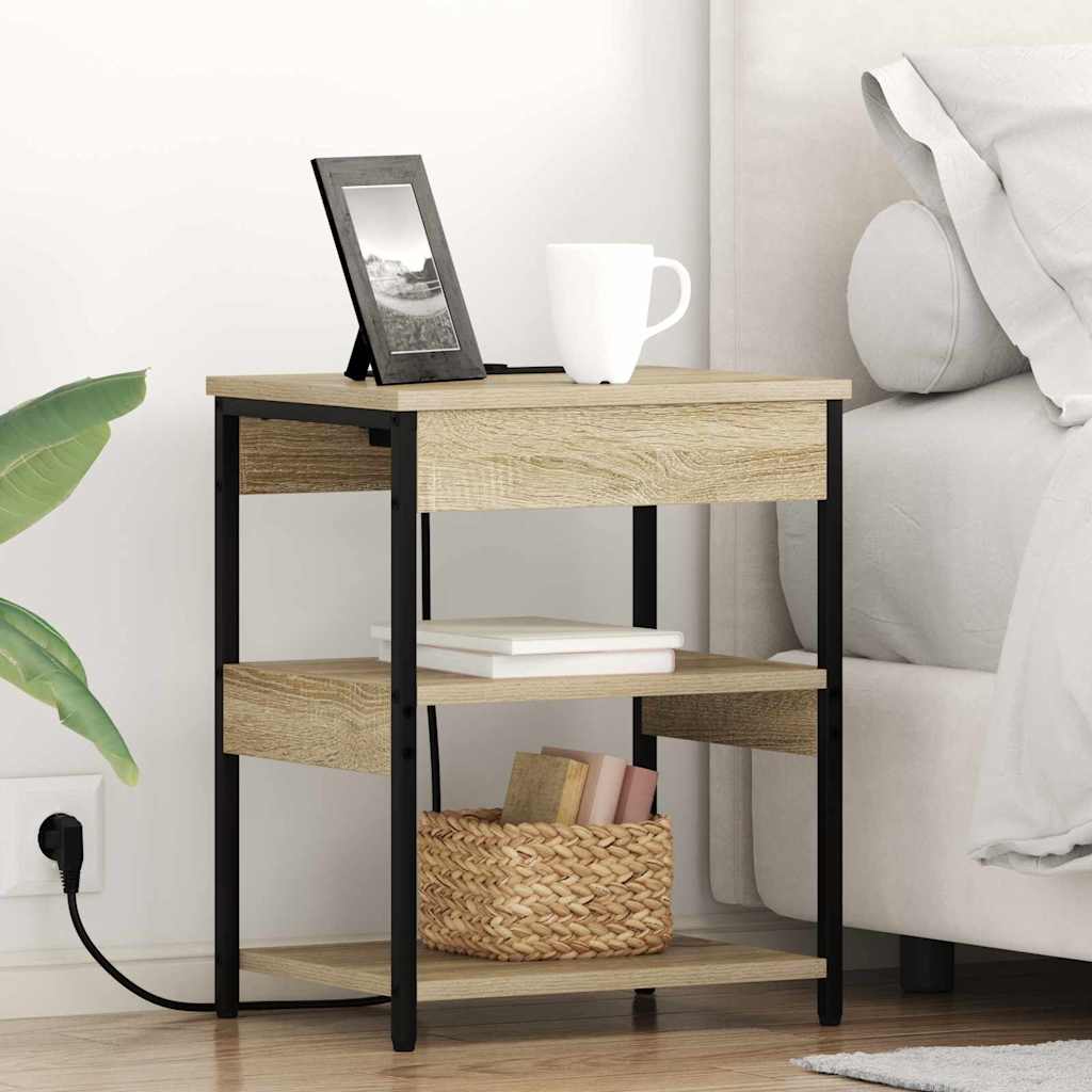Нощни шкафчета 2 pcs дъб сонома 41 x 31 x 51 см Инженерно дърво