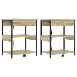 Noční skříňka 2 pcs Sonoma dub 41 x 31 x 51 cm kompozitní dřevo - obrázek 2