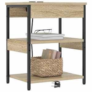Noční skříňka 2 pcs Sonoma dub 41 x 31 x 51 cm kompozitní dřevo - obrázek 3