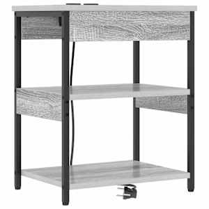 Noční skříňka 2 pcs Šedá Sonoma 41 x 31 x 51 cm - obrázek 5