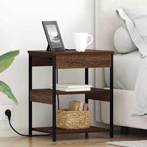 Nočna omarica Rjav hrast 41 x 31 x 51 cm Konstruiran les