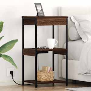 Nočna omarica Rjav hrast 41 x 31 x 76 cm Konstruiran les