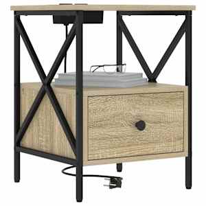 Noční skříňka se zásuvkou 2 pcs Sonoma dub 41,5 x 40,5 x 55 cm - obrázek 3