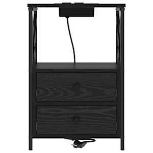 Noční skříňka 2 pcs Černý dub 40 x 31 x 60 cm kompozitní dřevo - obrázek 7