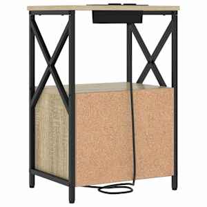 Noční skříňka 2 pcs Sonoma dub 40 x 31 x 60 cm kompozitní dřevo - obrázek 9