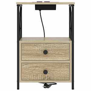 Noční skříňka 2 pcs Sonoma dub 40 x 31 x 60 cm kompozitní dřevo - obrázek 7