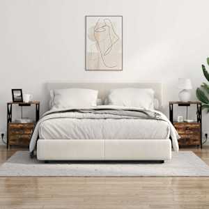 Noční skříňka se zásuvkou 2 pcs Kouřový dub 40 x 31 x 60 cm - obrázek 4
