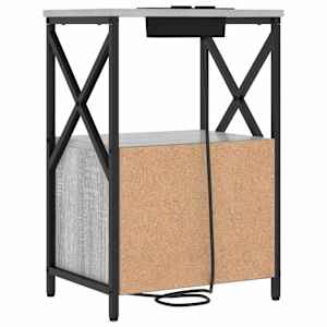 Noční skříňka se zásuvkou 2 pcs Šedá Sonoma 40 x 31 x 60 cm - obrázek 5