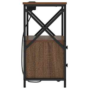 Noční skříňka 2 pcs Hnědý dub 40 x 31 x 60 cm kompozitní dřevo - obrázek 8
