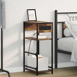 Nočna omarica Dimljeni oreh 40 x 27 x 76 cm Konstruiran les