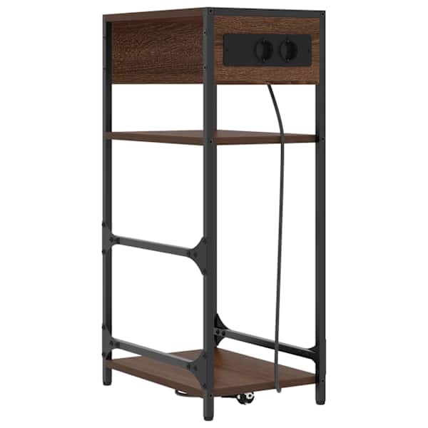 vidaXL &Ouml;&ouml;lambi kapp Pruun tamme 40 x 27 x 76 cm Tehispuit