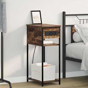 Nočna omarica Dimljeni oreh 41 x 28 x 76 cm Konstruiran les