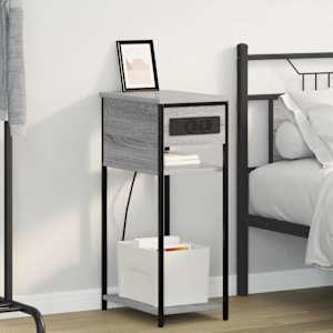 Nočna omarica Siva Sonoma 41 x 28 x 76 cm Konstruiran les