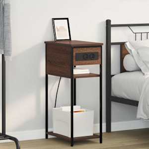 Nočna omarica Rjav hrast 41 x 28 x 76 cm Konstruiran les