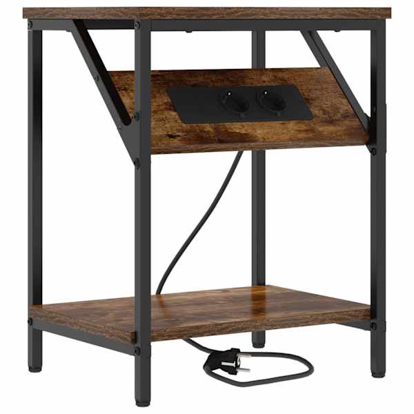 vidaXL &Ouml;&ouml;lambi kapp Suitsetatud tamm 38 x 30 x 48 cm Tehispuit