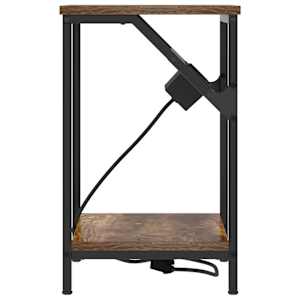 Noční skříňka 2 pcs Kouřový dub 38 x 30 x 48 cm - obrázek 7