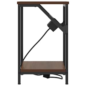 Noční skříňka 2 pcs Hnědý dub 38 x 30 x 48 cm kompozitní dřevo - obrázek 7