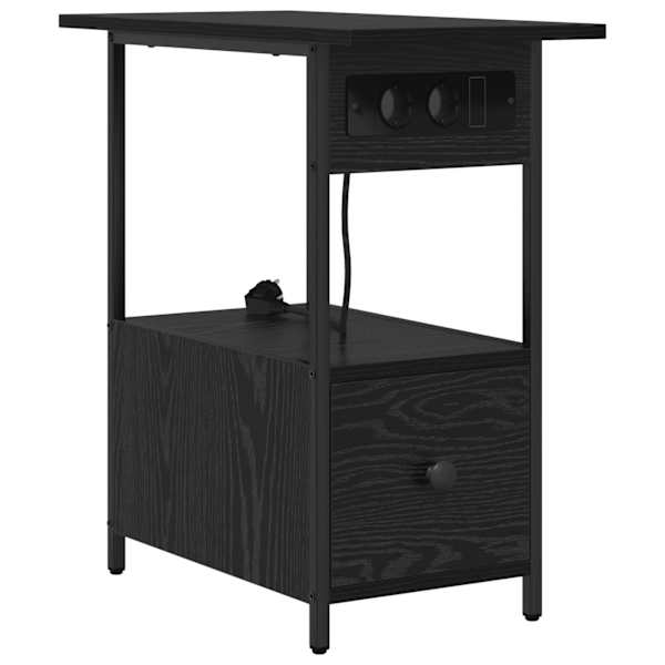 vidaXL &Ouml;&ouml;lambi kapp Must tamm 60 x 30 x 61 cm Tehispuit