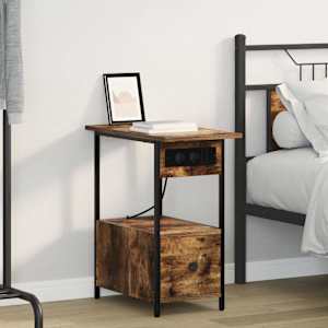 Nočna omarica Dimljeni oreh 60 x 30 x 61 cm Konstruiran les