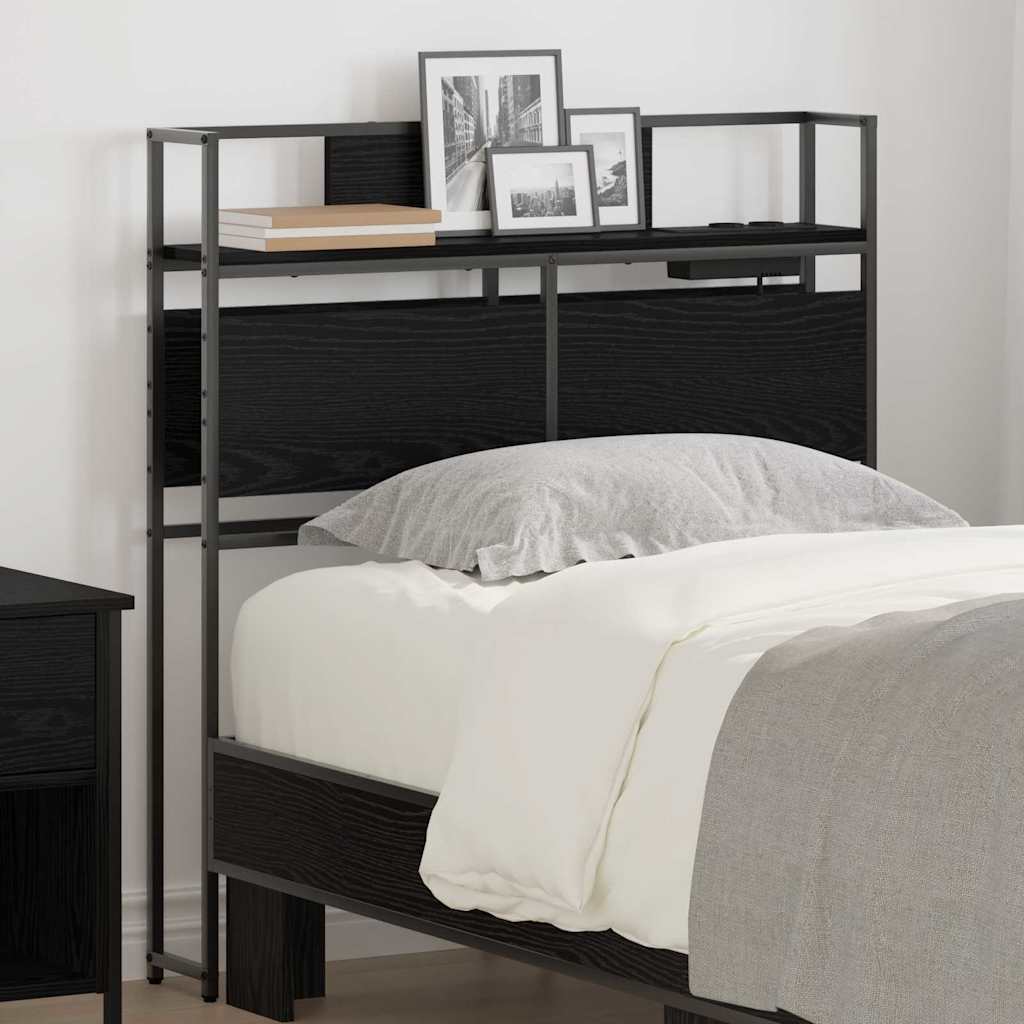 vidaXL Tăblie de depozitare Stejar negru 75 cm Lemn compozit