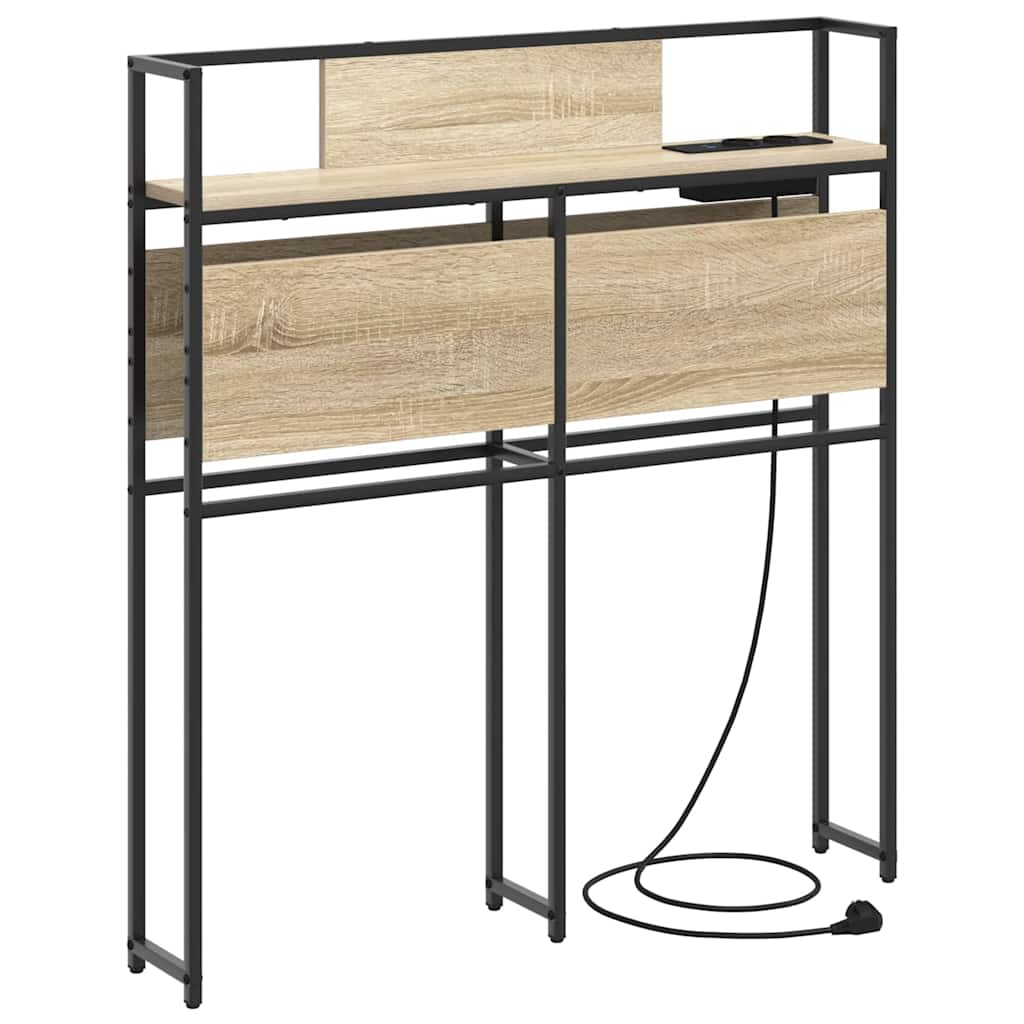 Säilytyspääty päätyllä säilytystilassa Sonoma tammi 80 cm Tekninen puu