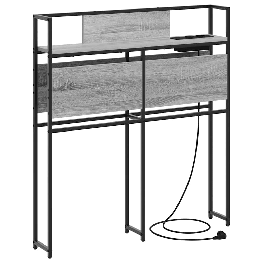 Säilytyspääty päätyllä säilytystilassa Harmaa sonoma 90 cm Tekninen puu