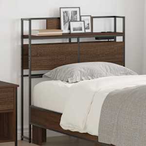 Skladiščni naslon s shranjevanjem Rjavi hrast Konstruiran les