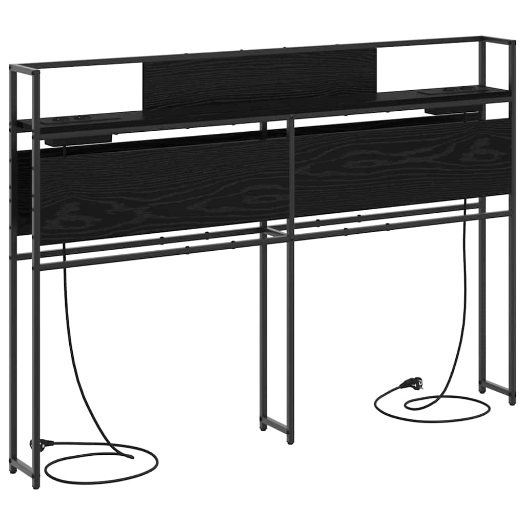 Säilytyspääty päätyllä säilytystilassa Musta tammi 140 cm Tekninen puu