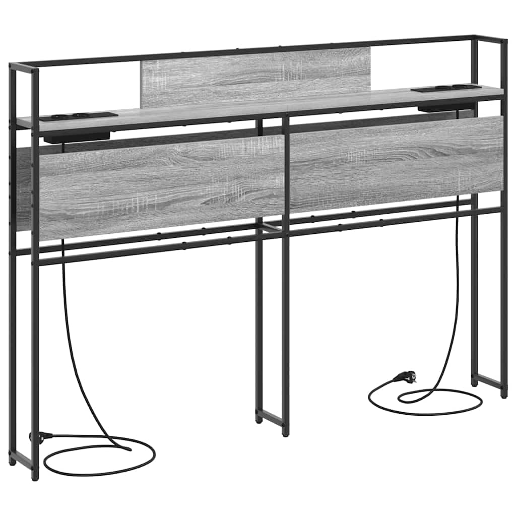 Säilytyspääty päätyllä säilytystilassa Harmaa sonoma 160 cm Tekninen puu