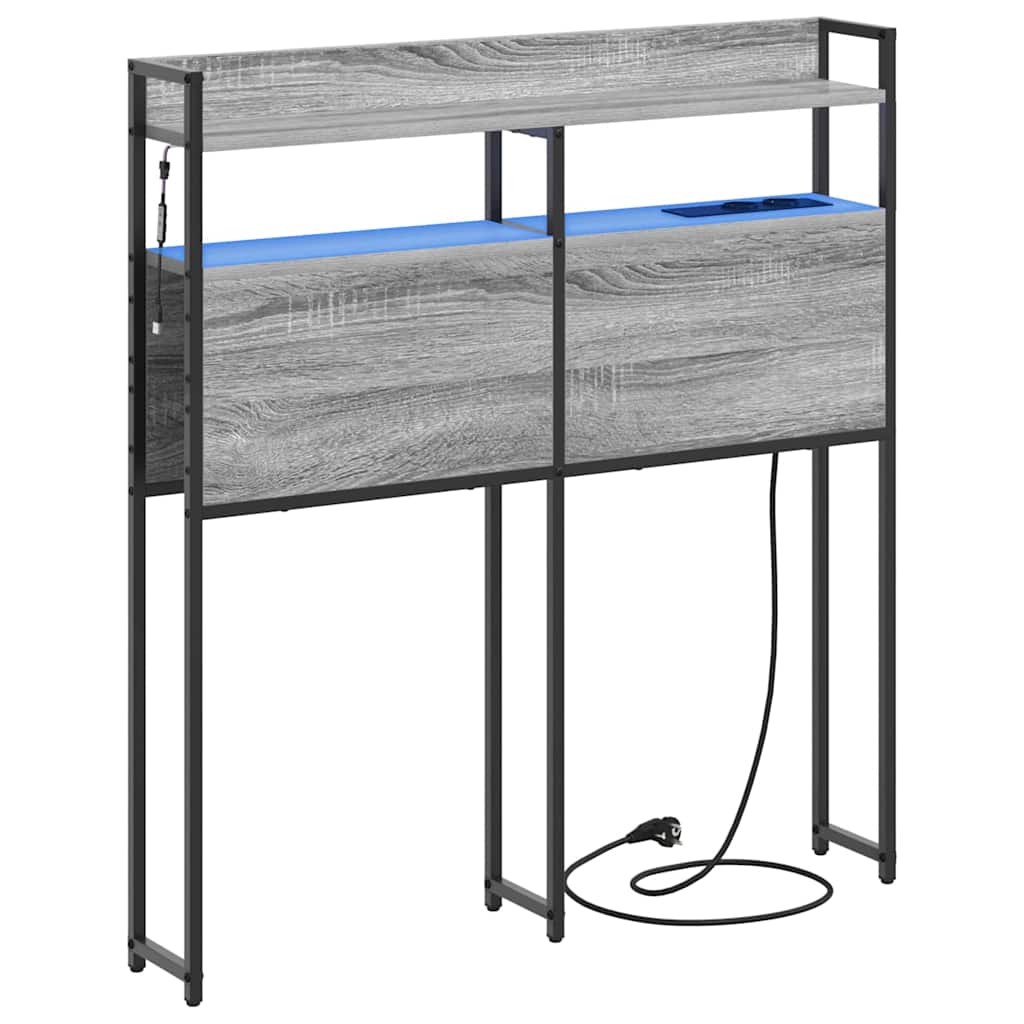 Säilytyspääty Harmaa sonoma 90 cm Tekninen puu