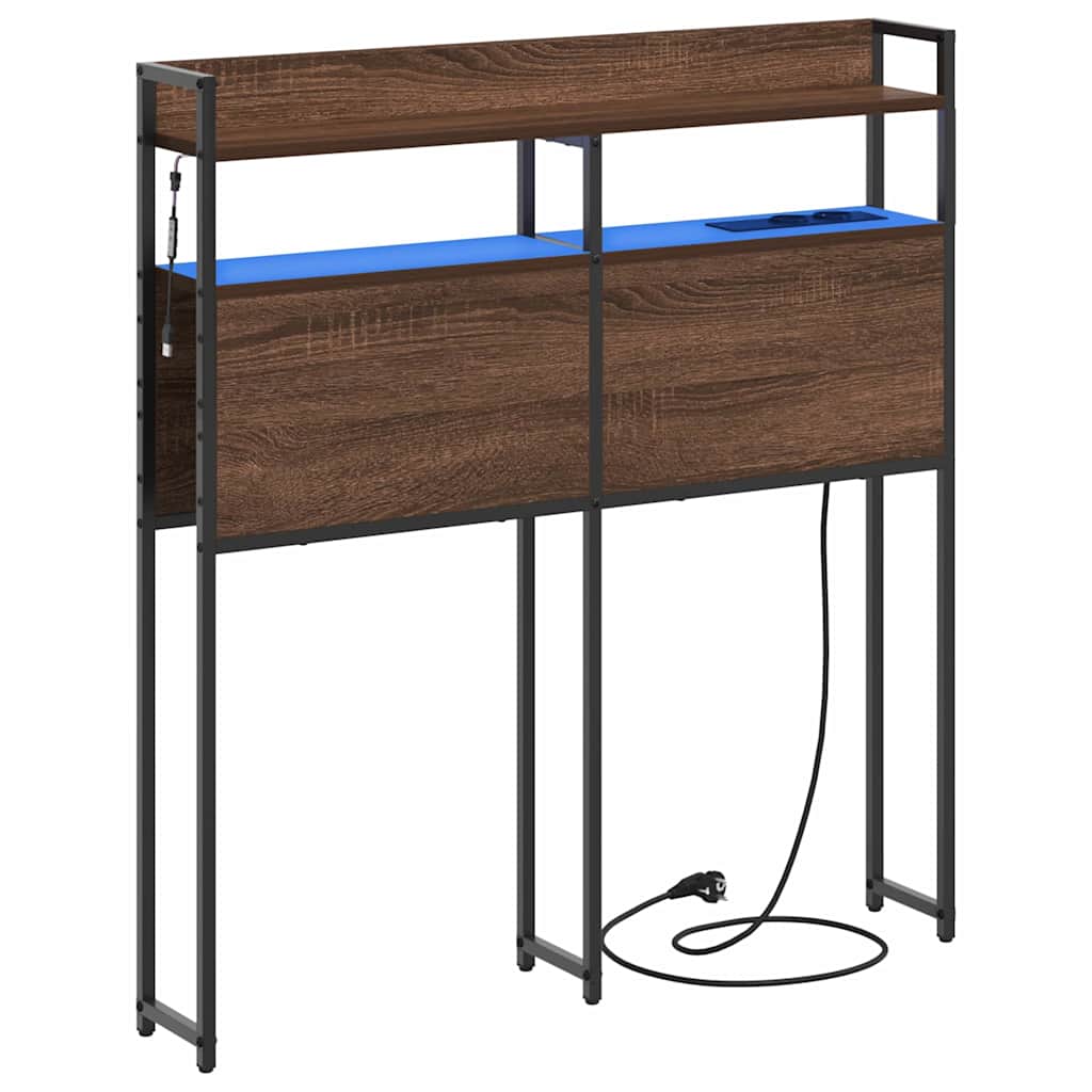 Säilytyspääty Ruskea tammi 90 cm Tekninen puu