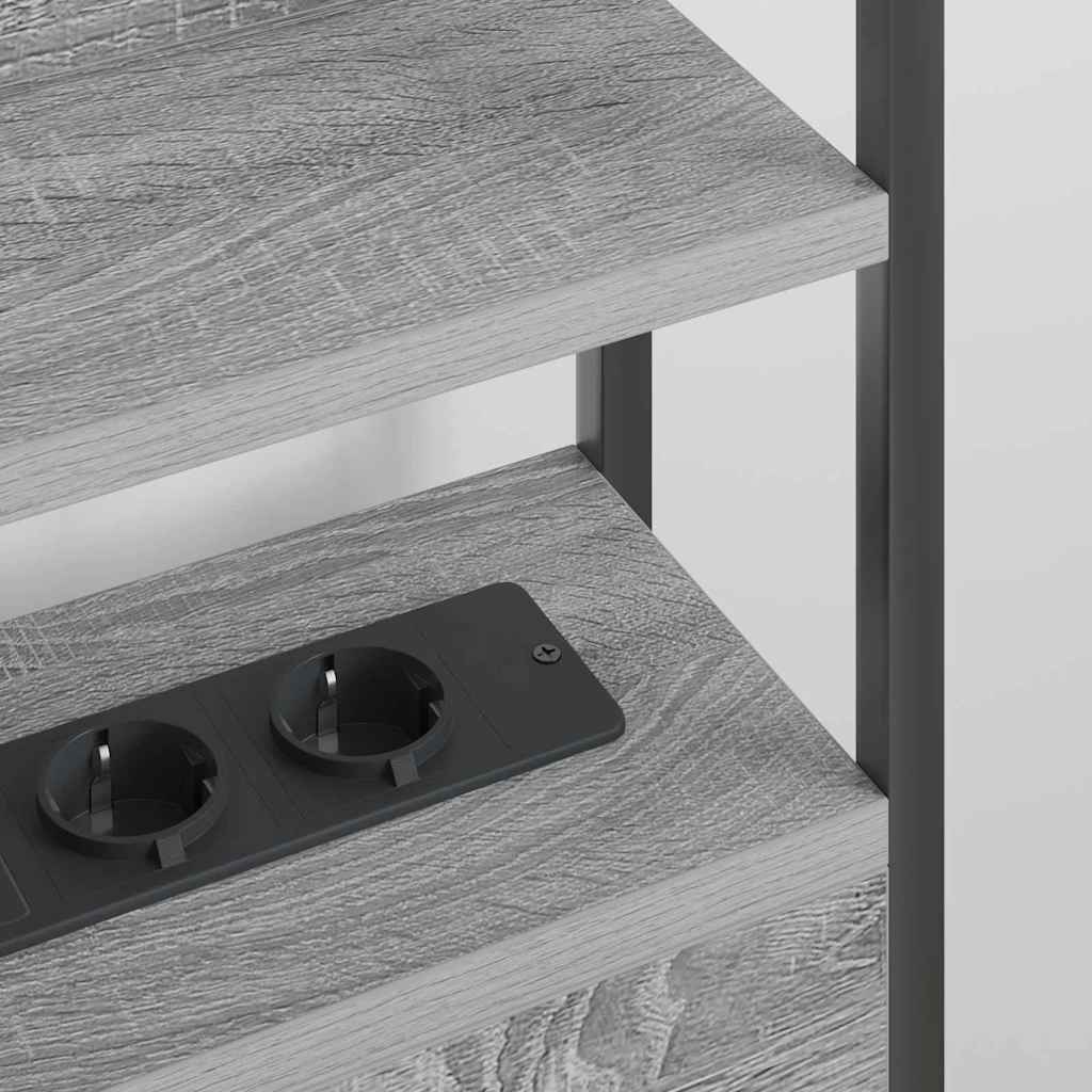 Päätylevy hyllyllä päätyllä Harmaa sonoma 100 cm Tekninen puu - Image 5