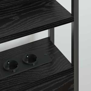 Úložné čelo postele s policí Černý dub 135 cm Kompozitní dřevo - obrázek 5