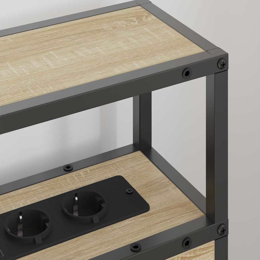 Säilytyspääty hyllyllä Sonoma tammi 100 cm Tekninen puu - Image 4