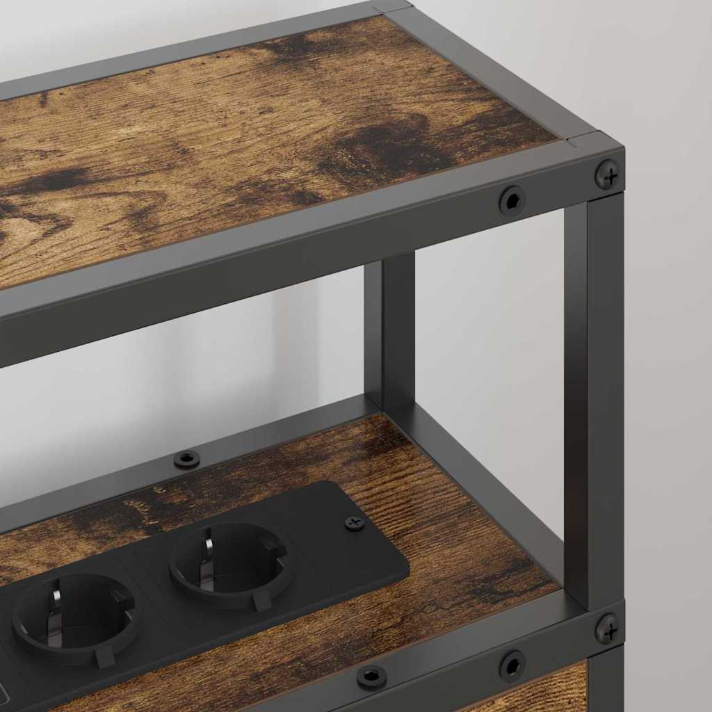 Säilytyspääty hyllyllä päätyllä Savutammi 100 cm Tekninen puu - Image 4