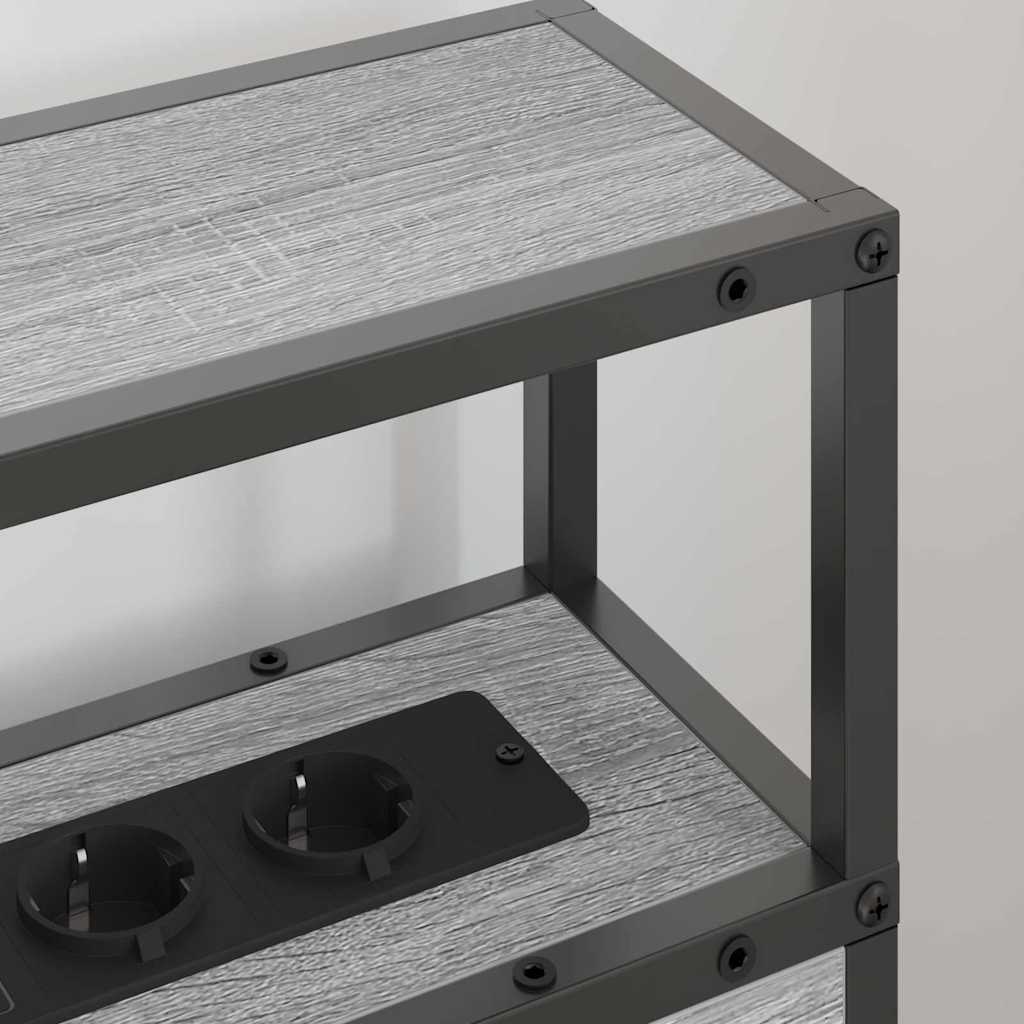 Säilytyspääty hyllyllä Harmaa sonoma 100 cm Tekninen puu - Image 4