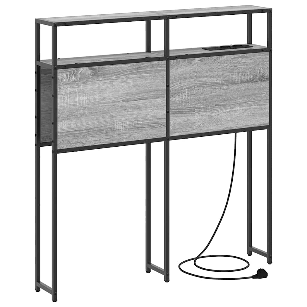 Säilytyspääty päätyllä säilytystilassa Harmaa sonoma 100 cm Tekninen puu