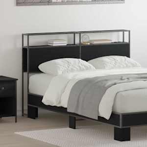 Skladiščni naslon s shranjevanjem Črni hrast Konstruiran les