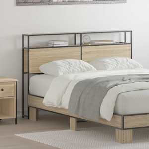 Skladiščni naslon s shranjevanjem sonoma hrast Konstruiran les